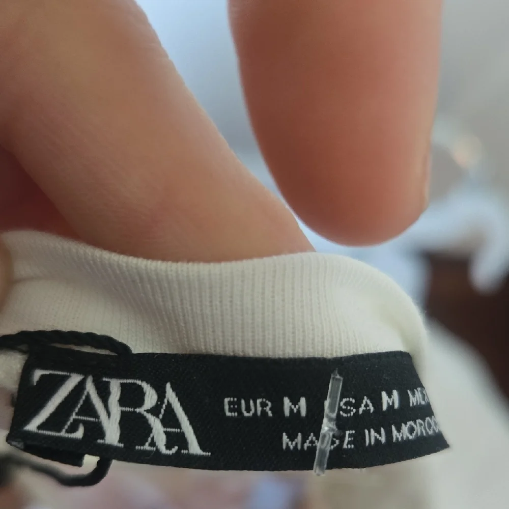 Zara Cream Puff Sleeve Boxy Blouse